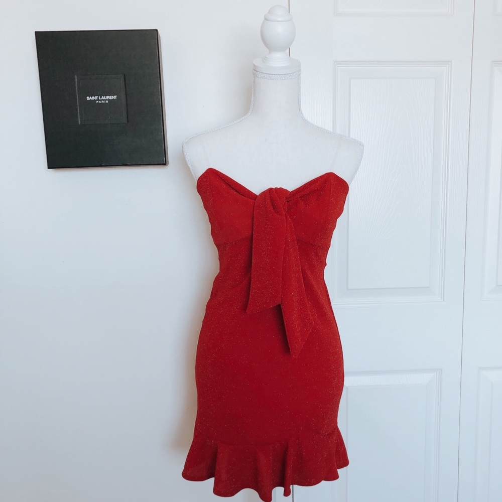 FINAL MARKDOWN‼️ MEDIUM Shimmer glitter Red Mini